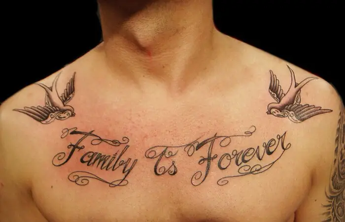Hình Ảnh Cho Hình Xăm Chữ Family Is Forever Ở Tay: