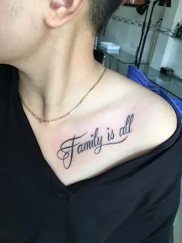 Hình Ảnh Cho Hình Xăm Chữ Family Is Forever Ở Tay: