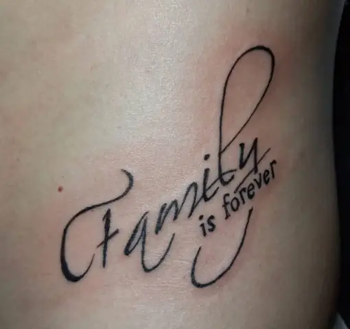 Hình Ảnh Cho Hình Xăm Chữ Family Is Forever Ở Tay:
