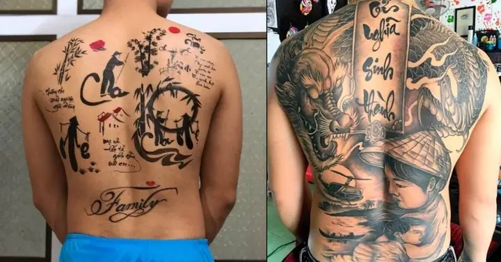 Hình Xăm Chữ Hán Về Gia Đình