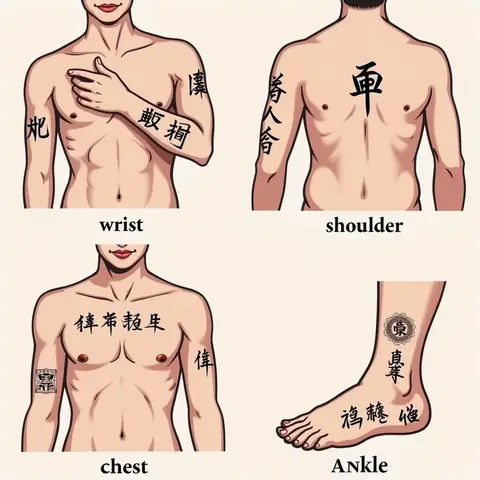 Lựa Chọn Vị Trí Xăm Hình Chữ Mẹ Tiếng Trung Phù Hợp