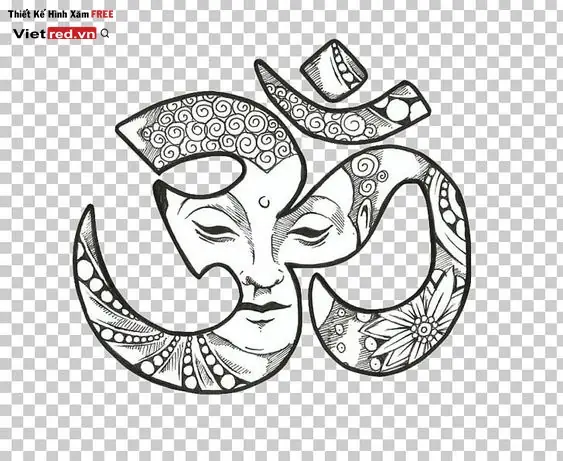 Mẫu Hình Xăm Chữ Nhẫn Tiếng Phạn Tham Khảo.