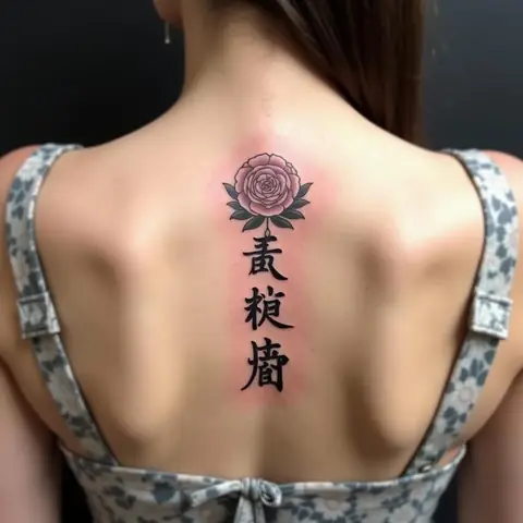 Hình Xăm Chữ “感恩” (cảm Ân) Kết Hợp Với Chữ “父母” (phụ Mẫu) Và “佛” (phật)
