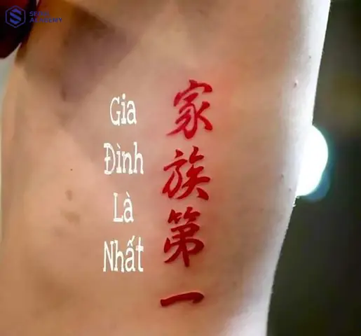 Hình Xăm Chữ Trung Quốc Mang Ý Nghĩa Về Cha Mẹ, Gia Đình