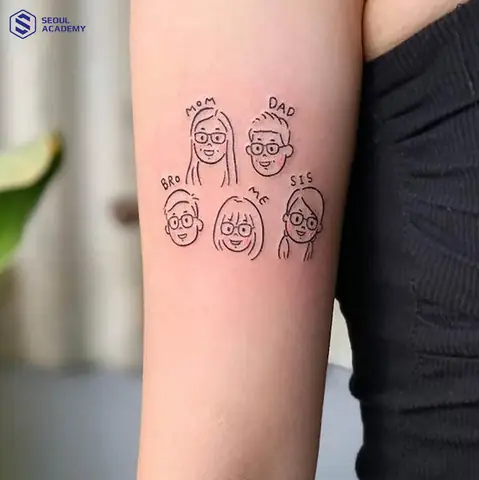 Mẫu Hình Xăm Chữ Ý Nghĩa Về Gia Đình Đơn Giản