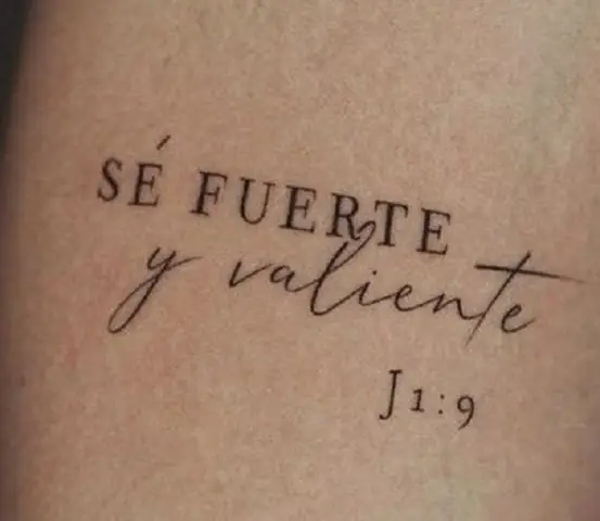 Tatuaje Fuerza Y Valentia