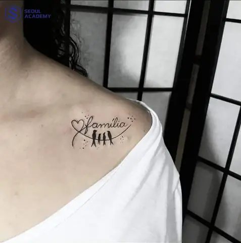 Mẫu Hình Xăm Chữ Ý Nghĩa Về Gia Đình Đơn Giản