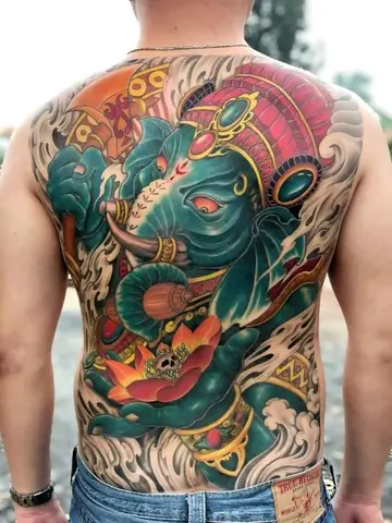 Hình Ảnh Cho Hình Xăm Chuột Nhật Cổ Full Lưng: