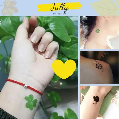 Hình Ảnh Cho Hình Xăm Cỏ 4 La Cổ Tay: Hình Ảnh Cho Hình Xăm Cỏ 4 La Cổ Tay: