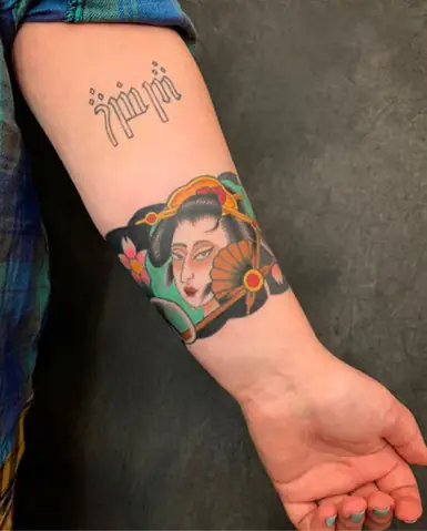 Tattoo Vòng Tay Nhật Cổ Đơn Giản