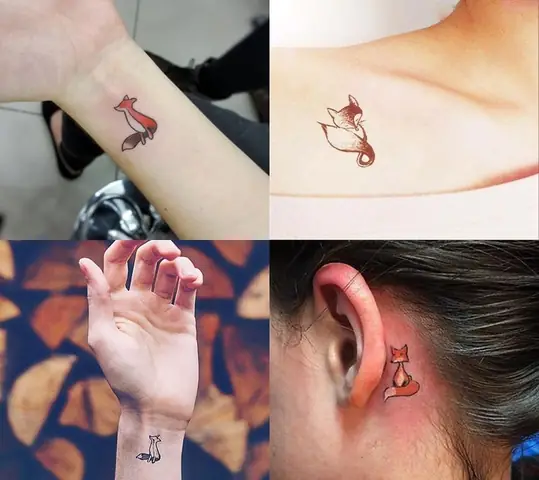Hình Xăm Con Cáo Mini Hình Xăm Con Cáo Mini
