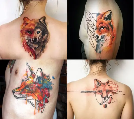 Hình Tattoo Đầu Con Cáo Hình Tattoo Đầu Con Cáo