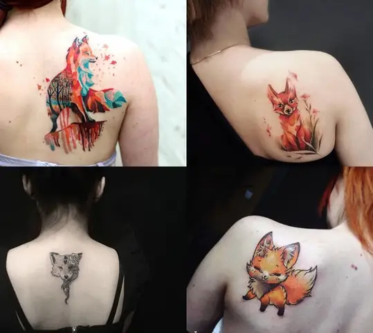 Hình Xăm Con Cáo Sau Lưng Hình Xăm Con Cáo Sau Lưng