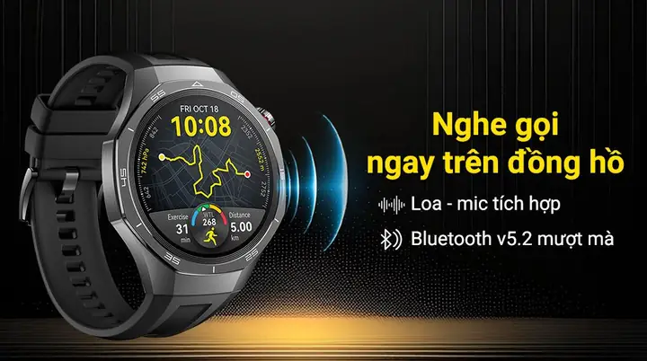 Huawei Watch Gt 5 Pro 46mm Viền Titanium Dây Cao Su