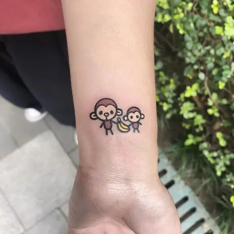 Hình Ảnh Cho Hình Xăm Con Khỉ Mini Cute: