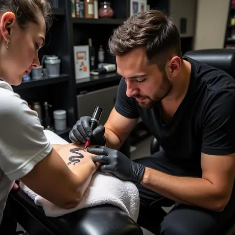 Quy Trình Xăm Hình Con Rắn Mini Chuyên Nghiệp Và An Toàn