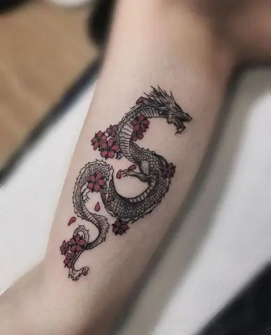 Hình Xăm Rồng Mini Dành Cho Nam