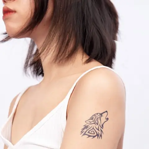 Hình Xăm Con Sói Mini Cho Nữ Đẹp