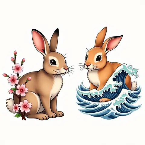 Gợi Ý Thiết Kế Hình Xăm Thỏ Nhật Cổ Độc Đáo Và Ấn Tượng
