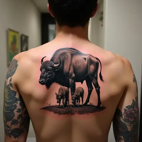 Ý Nghĩa Sâu Sắc Của Hình Xăm Con Trâu Full Lưng
