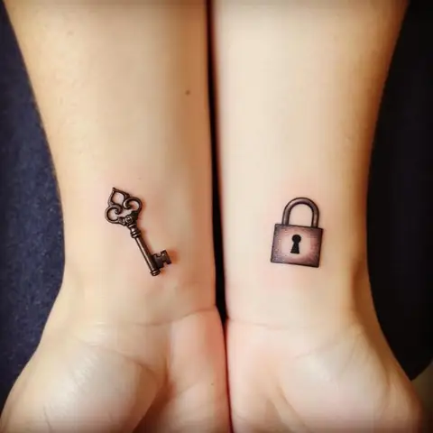 Hình Xăm Chìa Khóa Và Ổ Khóa Hình Xăm Chìa Khóa Và Ổ Khóa