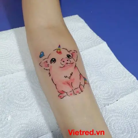36. Hình Xăm ‘lợn Có Sừng Kỳ Lân’