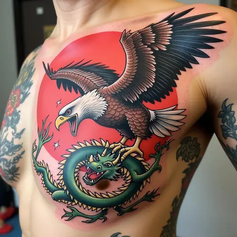 Hình Xăm Đại Bàng Nhật Bản (japanese/irezumi) Hình Xăm Đại Bàng Nhật Bản (japanese/irezumi)