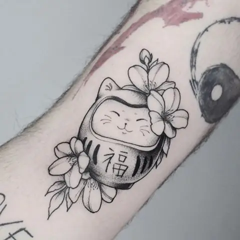 150 Hình Xăm Daruma Trắng Đen