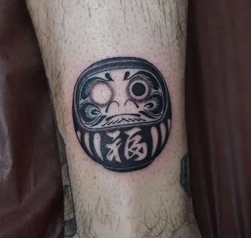 150 Hình Xăm Daruma Trắng Đen
