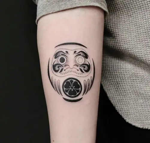 150 Hình Xăm Daruma Trắng Đen