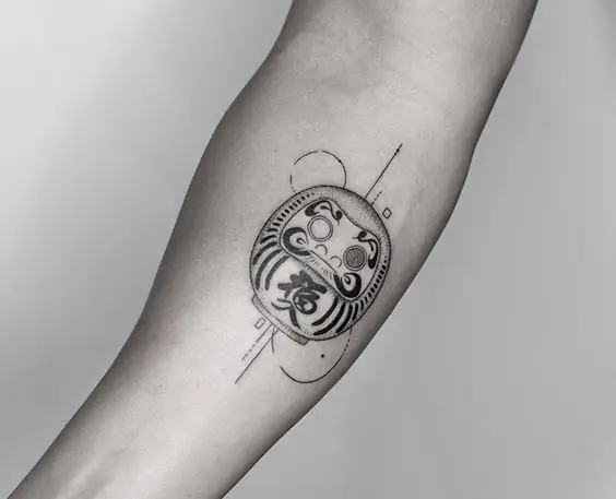 150 Hình Xăm Daruma Trắng Đen