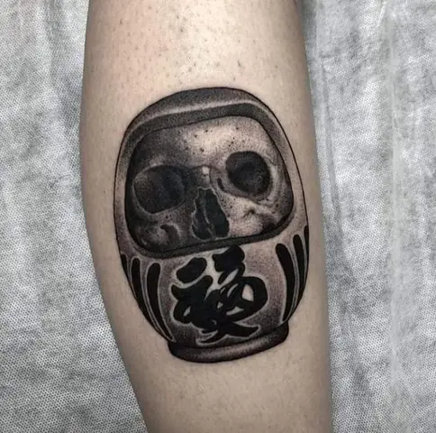 150 Hình Xăm Daruma Trắng Đen