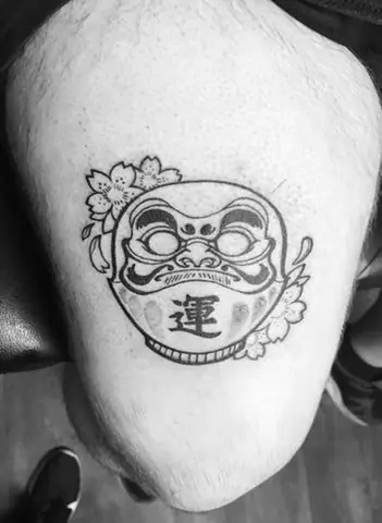 150 Hình Xăm Daruma Trắng Đen