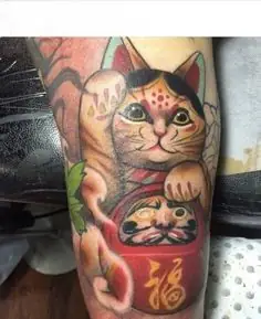 Chăm Sóc Hình Xăm Daruma Và Mèo Thần Tài Sau Khi Thực Hiện