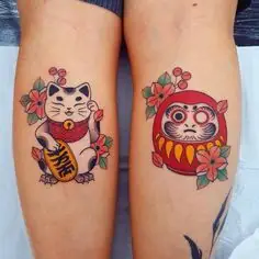 Chăm Sóc Hình Xăm Daruma Và Mèo Thần Tài Sau Khi Thực Hiện