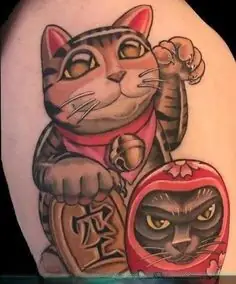 Chăm Sóc Hình Xăm Daruma Và Mèo Thần Tài Sau Khi Thực Hiện