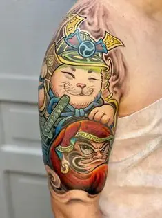Chăm Sóc Hình Xăm Daruma Và Mèo Thần Tài Sau Khi Thực Hiện