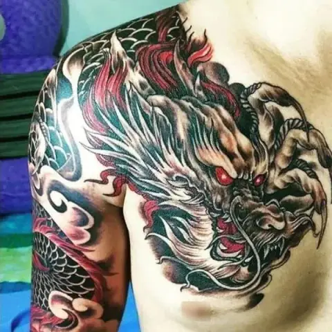 Các Mẫu Hình Xăm Đầu Rồng Đặc Biệt Theo Phong Cách Và Kết Hợp