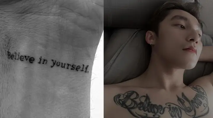 Hình Xăm Chữ “believe In Yourself” Đẹp