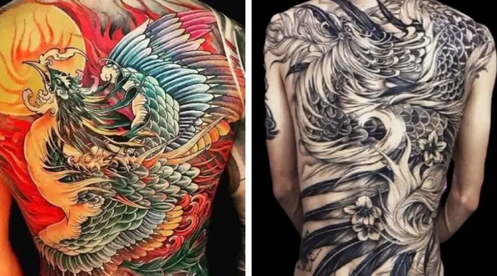 Xăm Hình Phượng Hoàng Kín Lưng