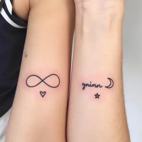 Hình Xăm Đôi Mini Tinh Tế