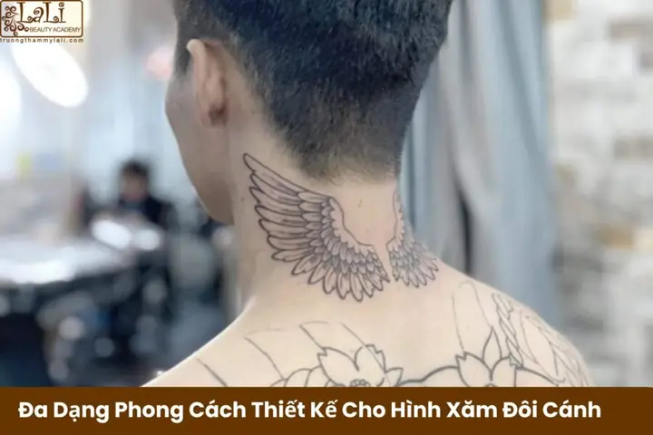 Đa Dạng Phong Cách Thiết Kế Chohình Xăm Đôi Cánh Sau Gáy