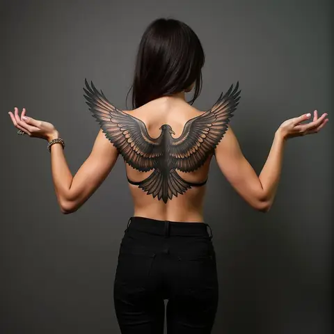 Ý Nghĩa Sâu Sắc Ẩn Sau Hình Xăm Đôi Cánh Sau Lưng Nữ
