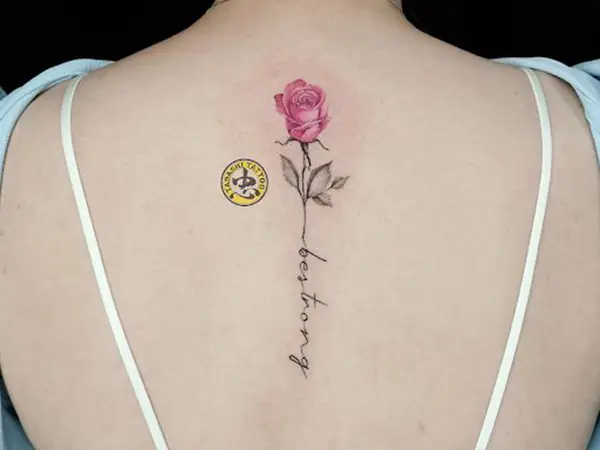 Hình Xăm Hoa Hồng Ở Sau Gáy, Lưng, Hông