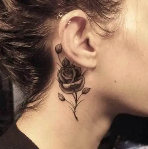 Hình Xăm Hoa Hồng Ở Cổ, Ngực