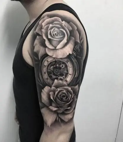 Hình Xăm Đồng Hồ Hoa Hồng Ở Tay