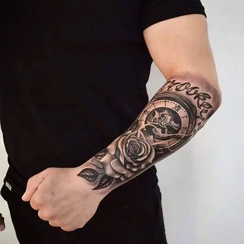 Hình Xăm Đồng Hồ Hoa Hồng Ở Tay