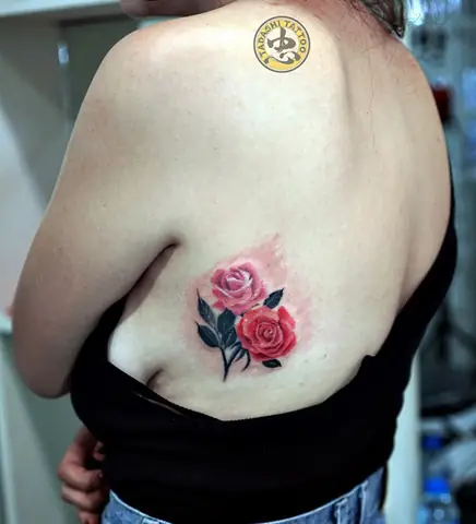Hình Xăm Hoa Hồng Ở Sau Gáy, Lưng, Hông