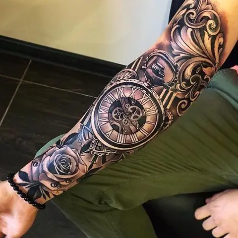 Hình Xăm Đồng Hồ Hoa Hồng Ở Tay