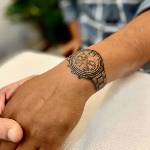 Hình Xăm Đồng Hồ Đeo Tay Độc Đáo